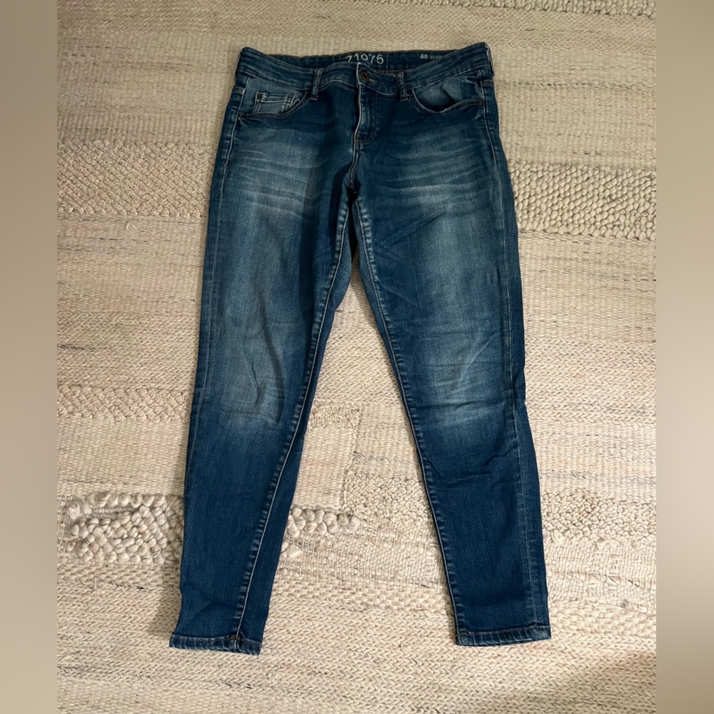 Zara Blue Skinny Jeans with Authentic Fading